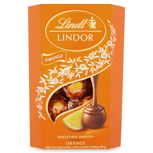 Lindt Lindor Irresistibly Smooth Orange Milk Chocolate Truffles (200g, Imported)