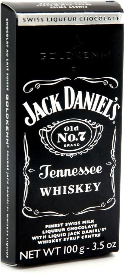 Jack Daniel's Old No. 7 Whiskey liqueur chocolate bar 100g by Goldkenn, Switzerland