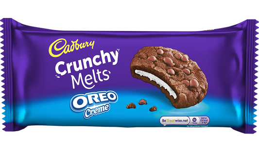 Cadbury Crunchy Melts Oreo Creme Chocolate Cookies 156g | Imported from UK | Breakage-Proof Packing