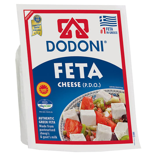 Dodoni Greek Feta Cheese with P.D.O, 200g, Imported from Greece