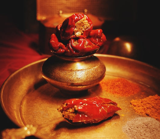 Famous Banarasi Lal Mirch Achar - Authentic Handcrafted Stuffed Red Chilli Pickle, in Mustard Oil 100-Year Legacy, 250g