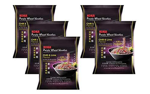 Koka Purple Mutigrain Baked Noodles Chili & Lime Flavor 70g | Imported | Vegetarian |  HALAL Certified | With Purple Corn