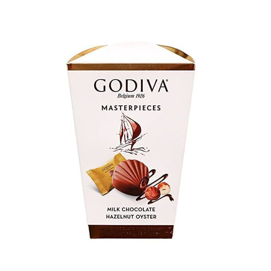 Godiva Masterpiece Milk Chocolate Hazelnut Oyster Chocolate Box (Imported), 117g