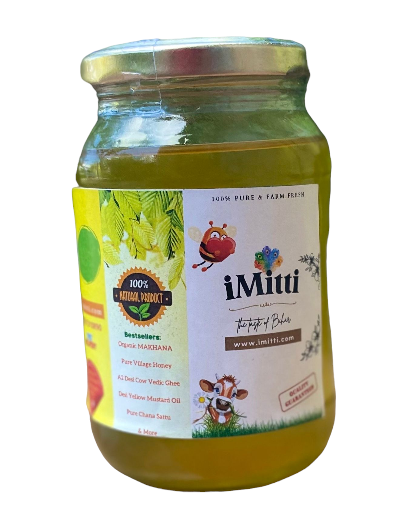 A2 Vedic Desi Cow Pure Ghee (Bilona Method), Grass-Fed, 400g