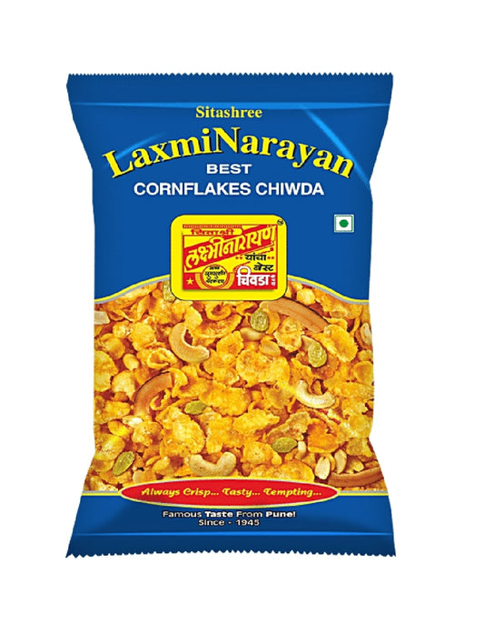 Laxminarayan Best Cornflakes Chiwda (500g) - Pune's Favorite Snack