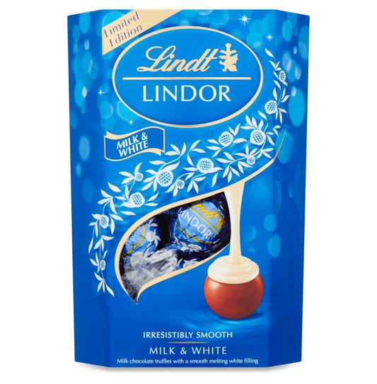 Lindt Lindor Milk & White Chocolate Truffles (200g) - Limited Edition