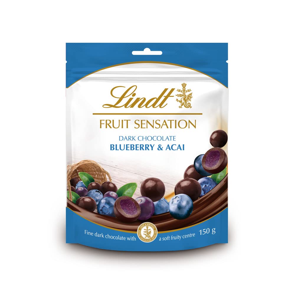 Lindt Chocolate Sensation Fruit Blueberry & Acai 150g – import from UK