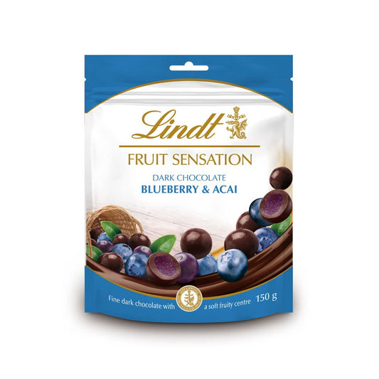 Lindt Chocolate Sensation Fruit Blueberry & Acai 150g – import from UK