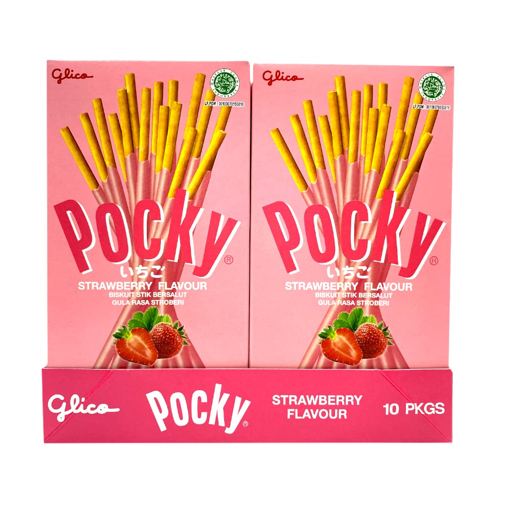 Glico Pocky Strawberry Flabour Sticks 38G