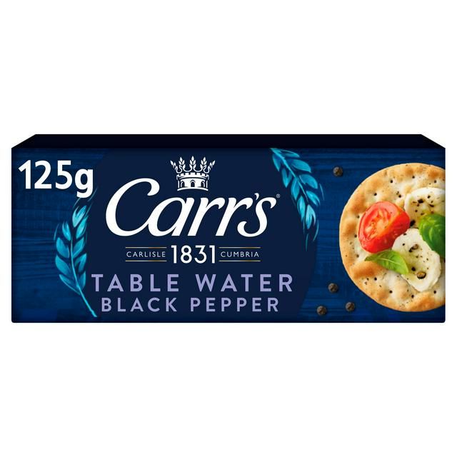 Carr's Table Water Cracked Black Pepper Crackers 125g | Imported