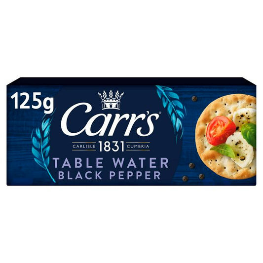 Carr's Table Water Cracked Black Pepper Crackers 125g | Imported
