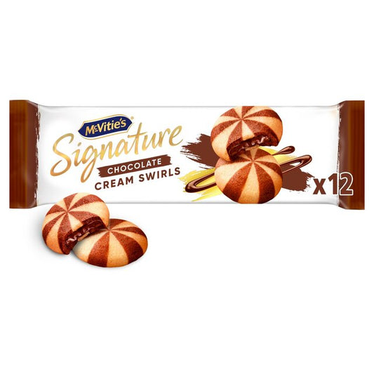 McVitie's Signature Chocolate Cream Swirls Biscuits – 142g Imported