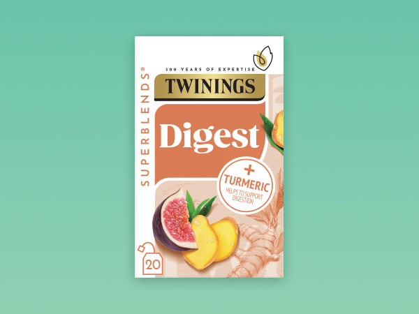 Twinings Superblends Digest Ginger & Turmeric Tea – 20 Bags | imported