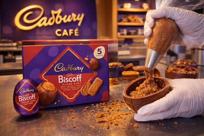 Cadbury Lotus Biscoff Filled Chocolate Eggs 5 Pack (160g) – Premium Easter Chocolate | IndyGood