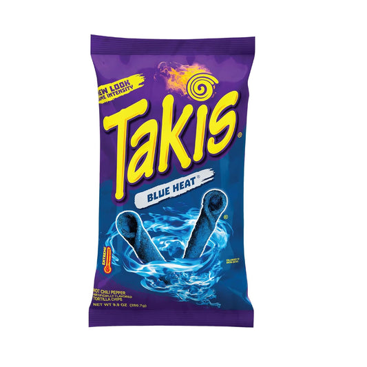 Takis Blue Heat Rolled Tortilla Chips – Hot Chili Pepper Flavor | Imported | 3.25 oz 92.3g