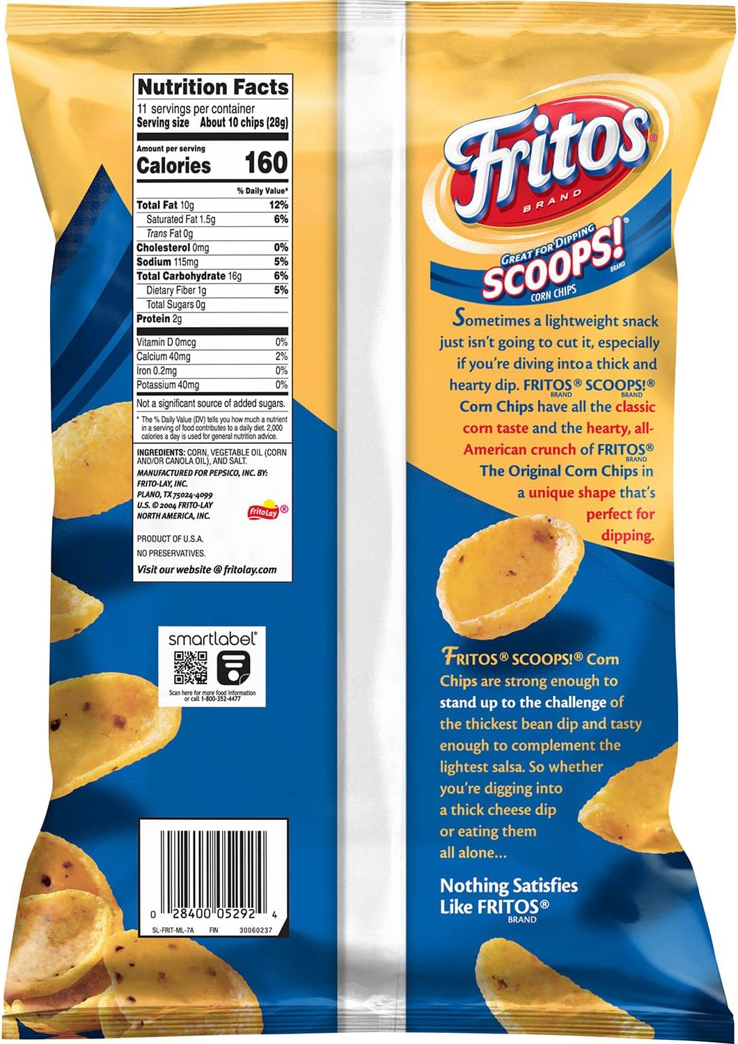 Fritos Scoops! Corn Chips (311.8g) – Authentic USA Imported Snack | Imported