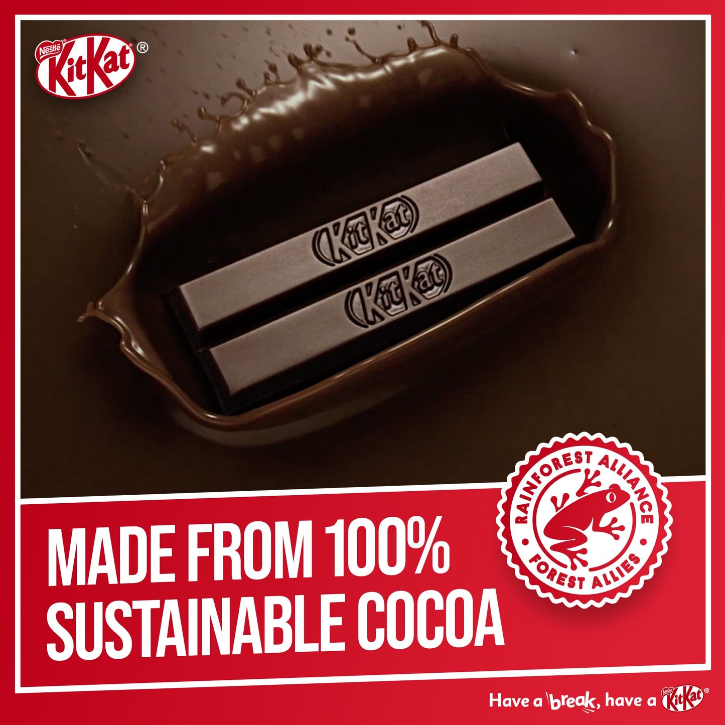 Kitkat Chocolate Dark (8 Bars) 165.6G, Imported | Product of UK