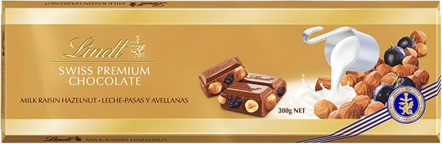 Lindt Swiss Premium Milk Chocolate with Hazelnut 300g Rakhi Hamper