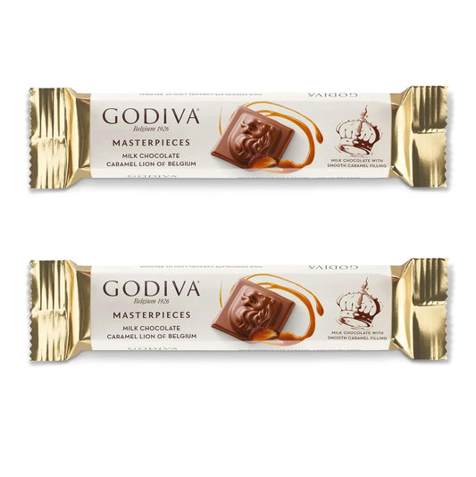 Godiva Masterpieces Milk Chocolate Caramel of Lion | Imported Belgium Chocolate, Pack of 2