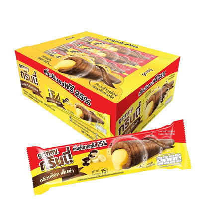 Grinny Chocolate Coated Cream Roll Filled With Banana Cream | Tasty Snack | Imported | Very Delicious (Pack of 3)
