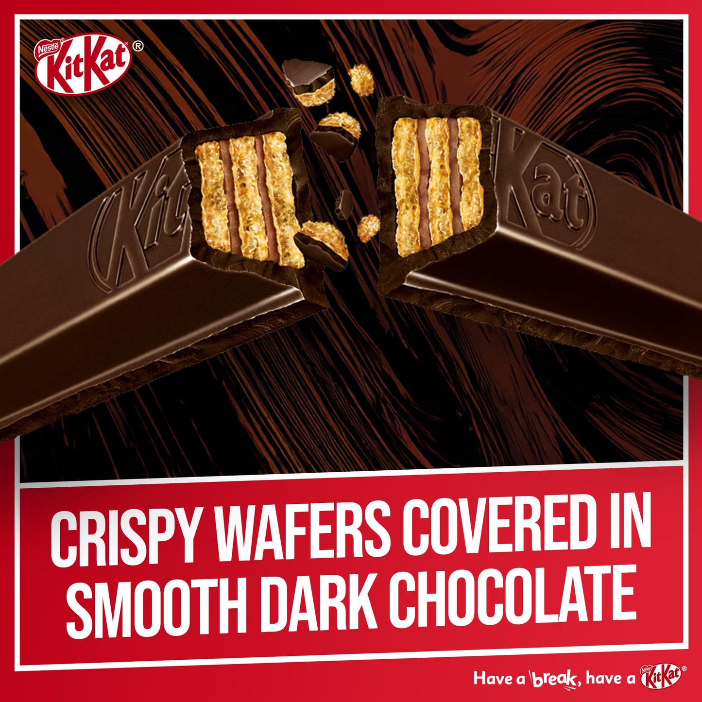Kitkat Chocolate Dark (8 Bars) 165.6G, Imported | Product of UK