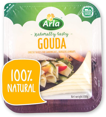 Arla Gouda Cheese Slice 150G, Imported from Denmark, Melt-Proof Pan-India Delivery