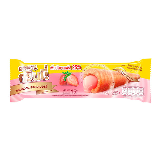 Grinny Strawberry Cream Roll, Tasty Snack | Imported | Very Delicious (Pack of 3)