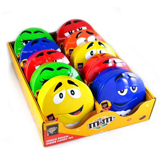 M&M's Chocolate Limited Edition Smiley Tin, Assorted, Set of 10 | Imported
