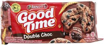 Imported Arnott’s Good Time Double Choc Cookies 72g