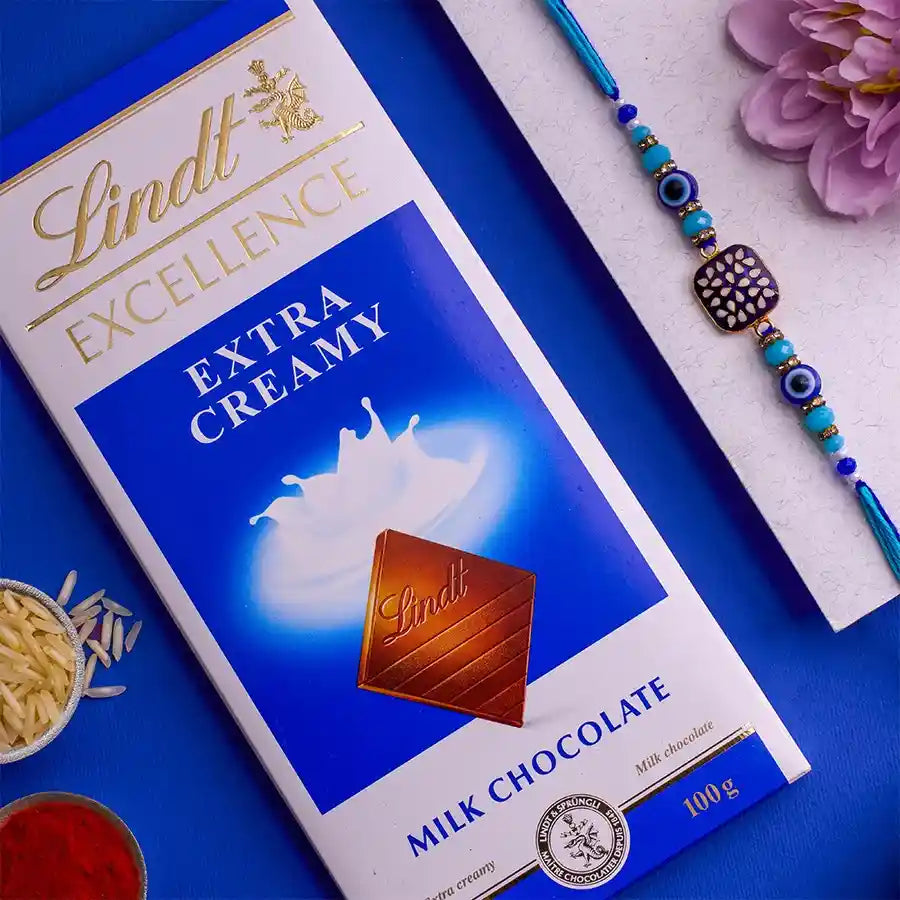 Lindt Excellence Extra Creamy Rakhi Hamper – Imported Chocolate Gift