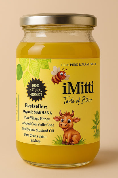 A2 Vedic Desi Cow Pure Ghee (Bilona Method), Grass-Fed, 400g | Direct From Farm