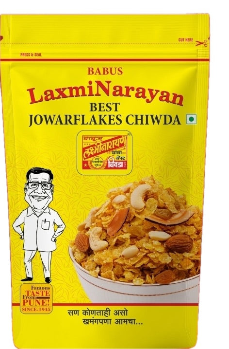 Pune Famous LaxmiNarayan Jowar Flakes Chiwda – Best Crispy Healthy Namkeen Online | IndyGood
