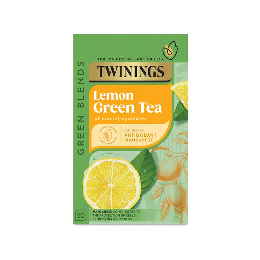 Twinings Lemon Green Tea - 20 Tea Bags | imported Limited Edition