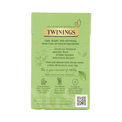 Twinings Lemon Green Tea - 20 Tea Bags | imported Limited Edition