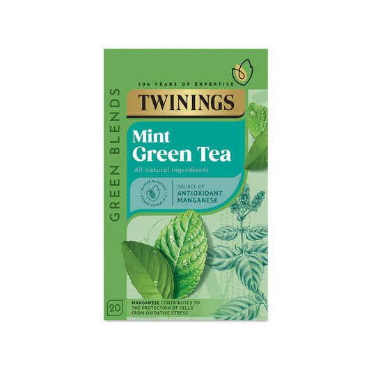 Twinings Green Tea & Mint – 20 Tea Bags | Imported Limited Edition