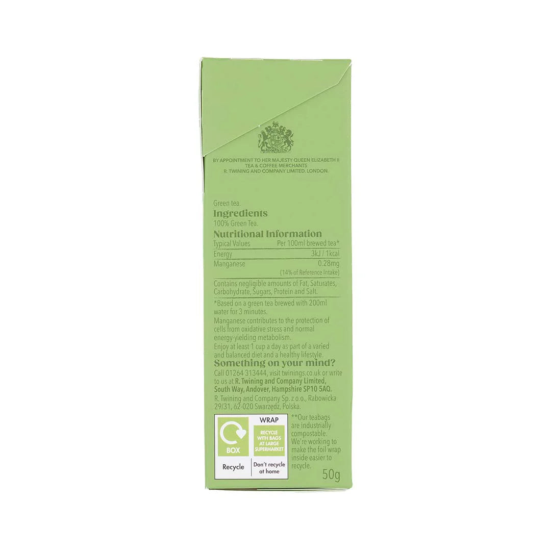 Twinings Pure Green Tea - 20 Tea Bags |Imported Limited Edition