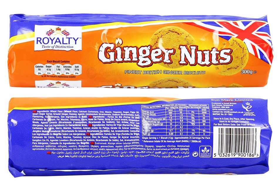 Royalty Ginger Nut Biscuits 300g | Crunchy & Spicy | Imported – IndyGood