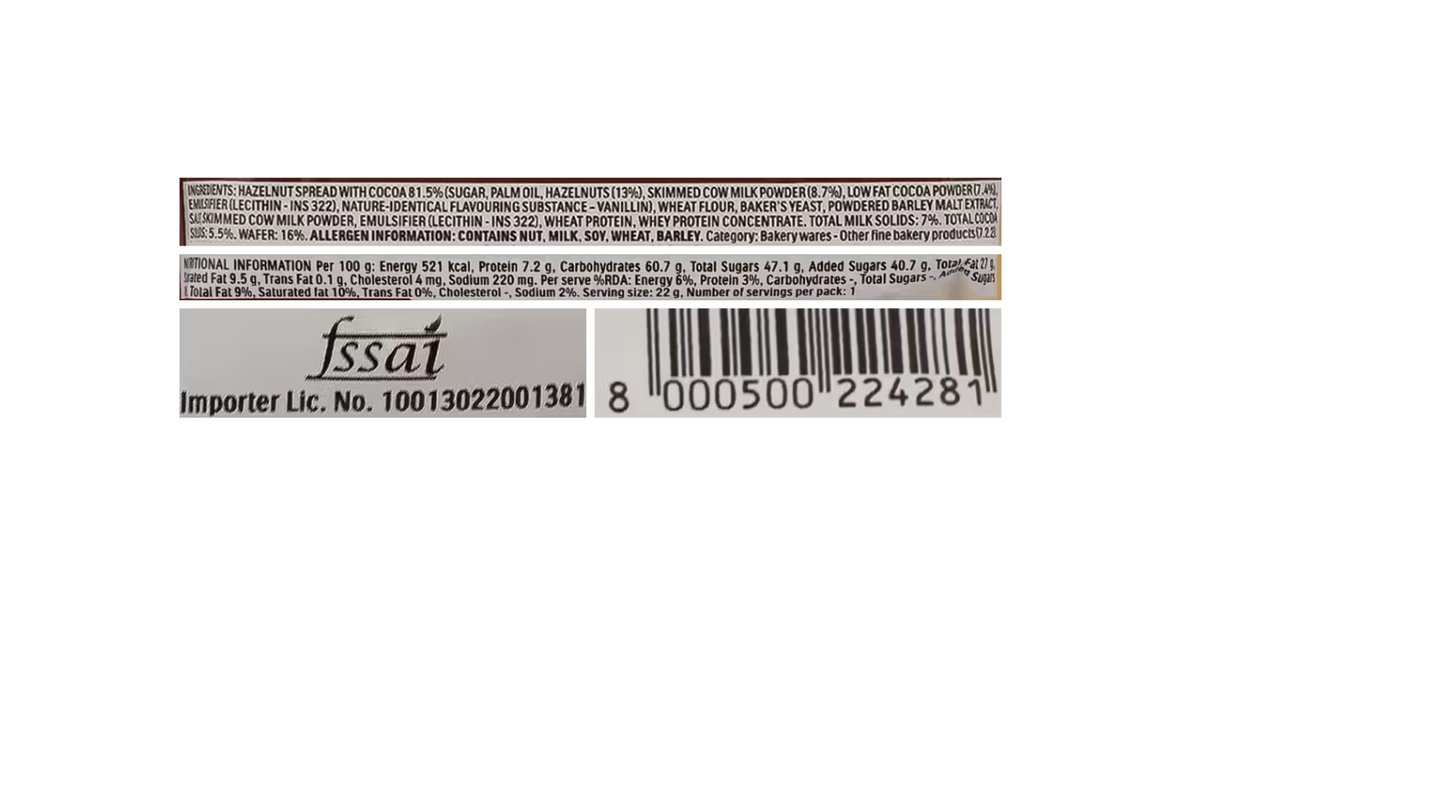 Nutella B-Ready 22g – Crispy & Creamy Hazelnut Treat | Imported