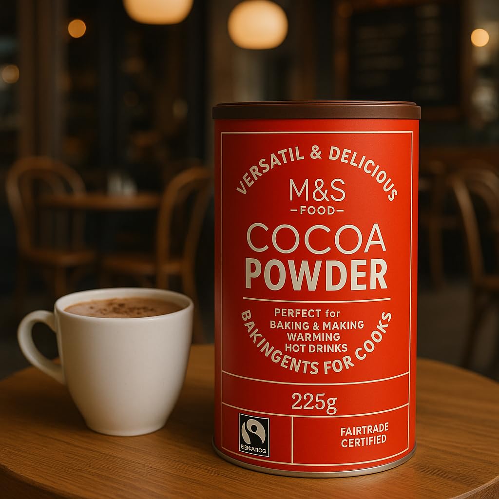 Imported M&S Food Cocoa Powder – Rich Baking Essential 225g