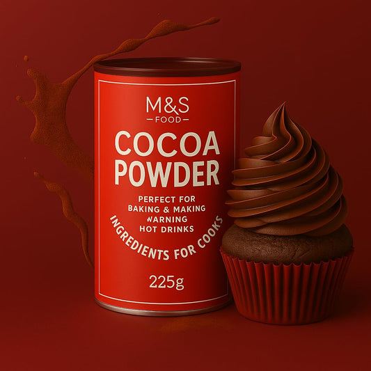 Imported M&S Food Cocoa Powder – Rich Baking Essential 225g