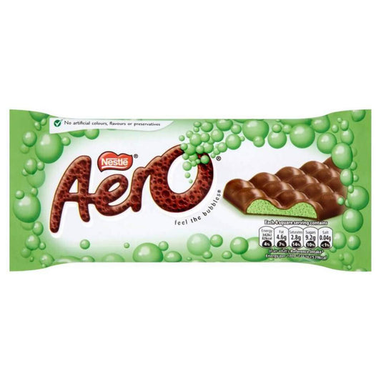 Nestle Aero Peppermint Chocolate Bar – 100g | Imported