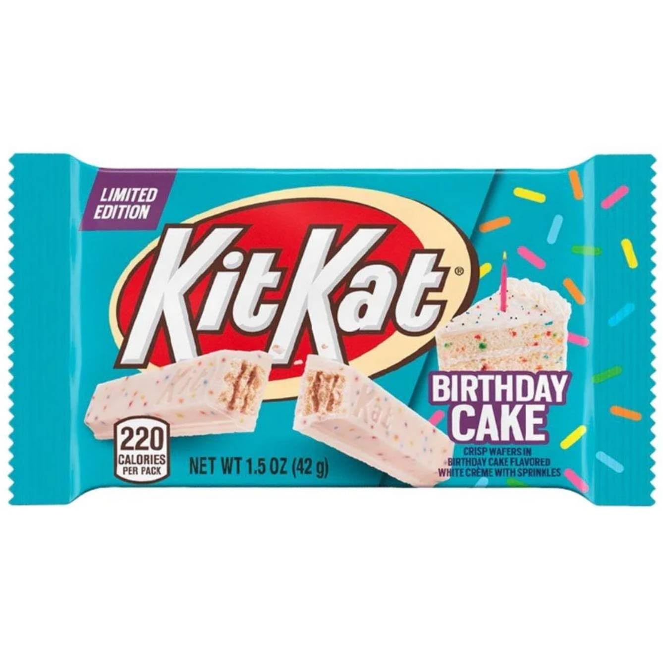 Kit Kat Birthday Cake White Chocolate Bar – 4 Pack | Limited Edition | Imported