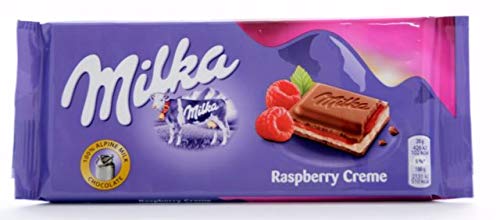 Milka Raspberry Creme Chocolate Bar 100g – Imported Delight