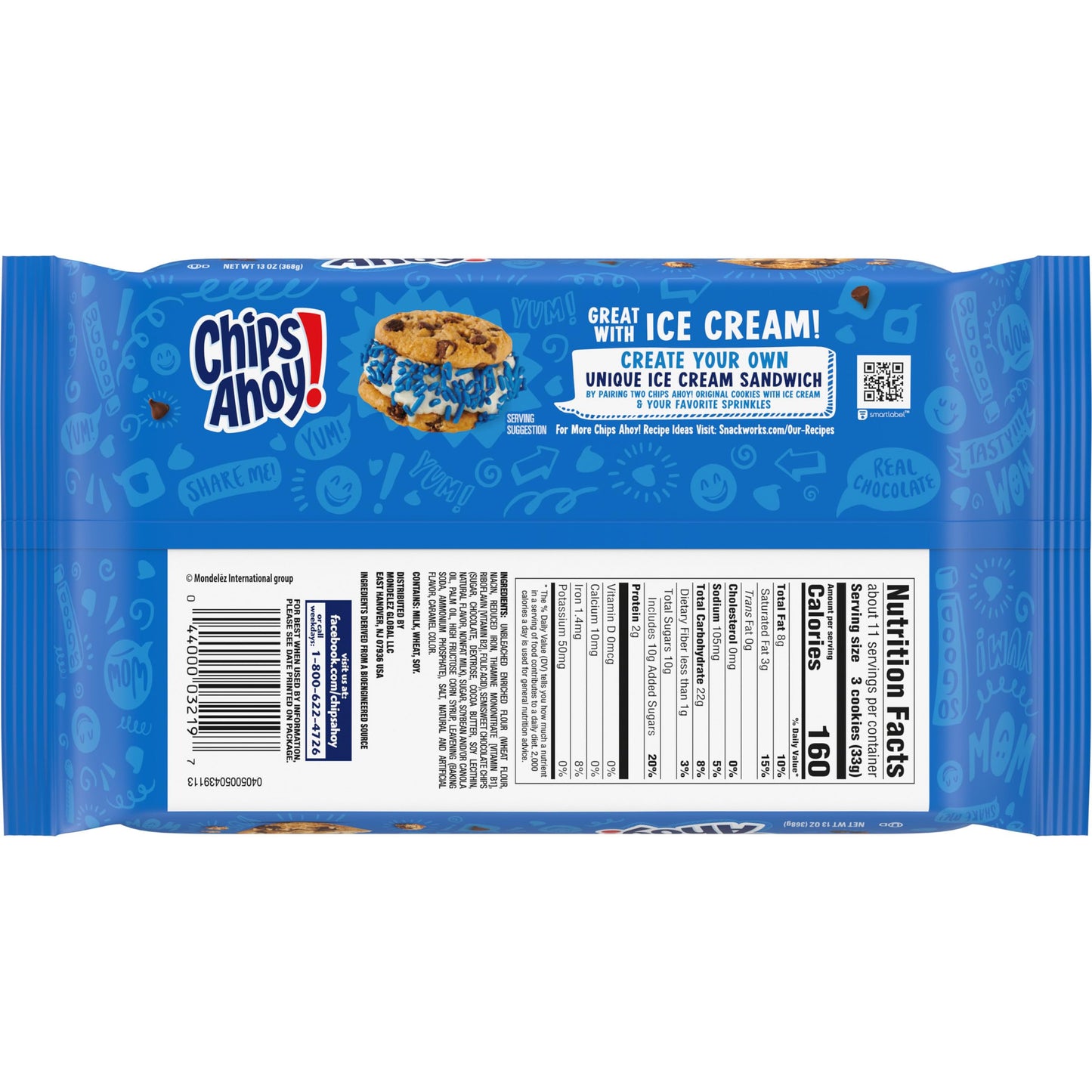 Chips Ahoy! Original Real Chocolate Chip Cookies 368g (Made in USA, No-breakage Packing)