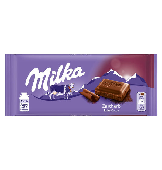 Milka Zartherb Fine Dark Chocolate Bar 100g – Imported Delight
