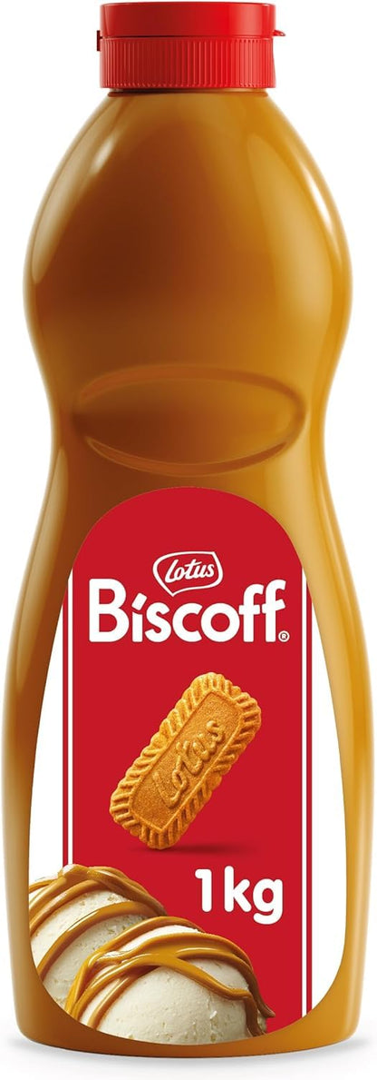Lotus Biscoff Topping – 1kg Squeeze Bottle | Caramelized Drizzle