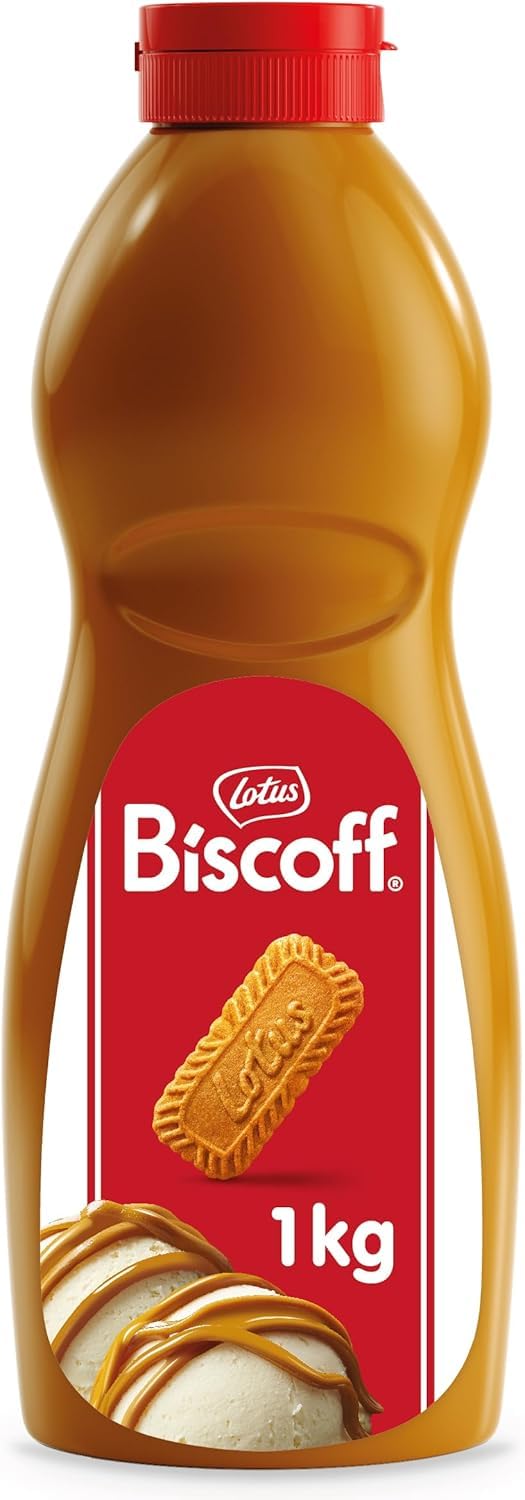 Lotus Biscoff Topping – 1kg Squeeze Bottle | Caramelized Drizzle