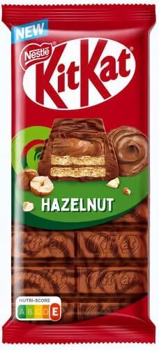 KitKat Hazelnut Chocolate Bar with Wafer Layers, 99g, Imported from UK