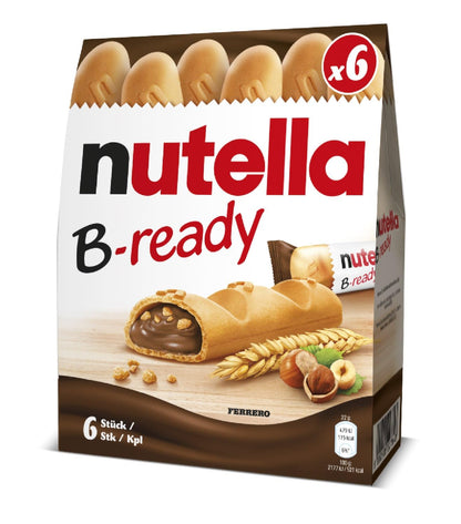 Nutella B-Ready Wafer – 6 x 22g | Imported Crispy Treat