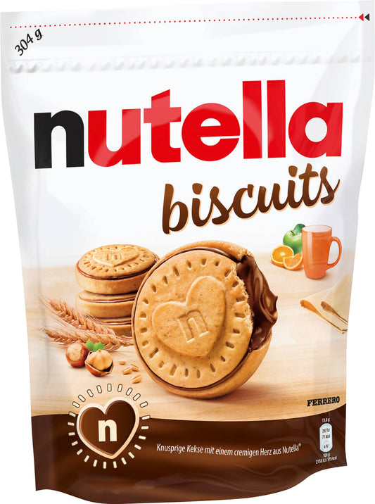 Nutella Ferrero Biscuits – 304g | Chocolate-Filled | Imported